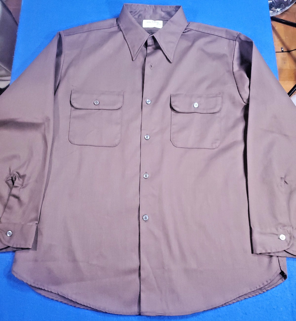 Vintage Big Yank Work Mates Button Shirt Mens Large 15 Unions Made 70s Pockets